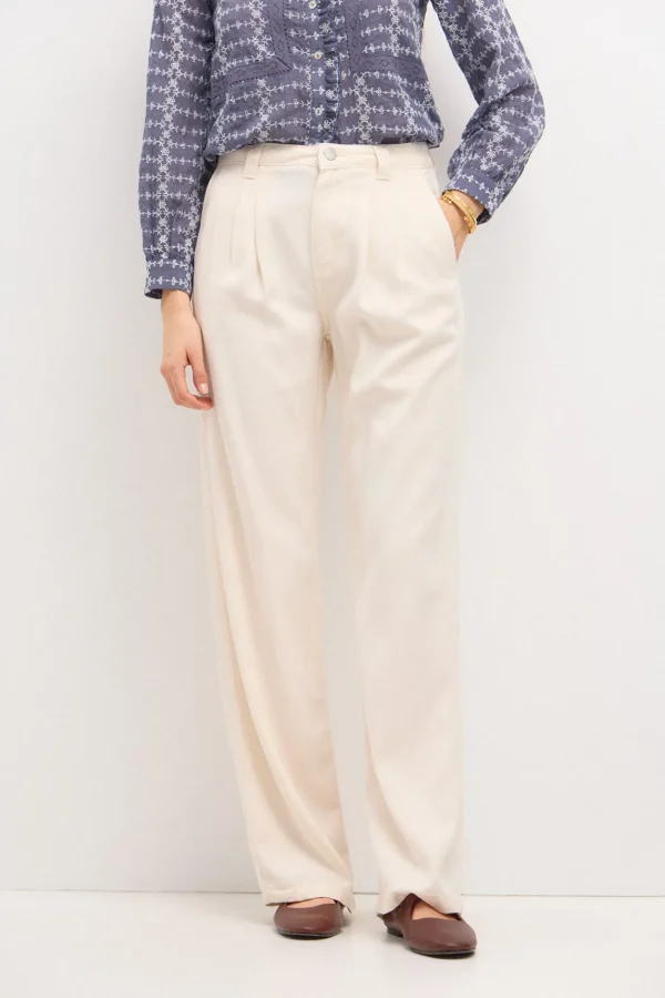 Online Petra. Pantalón fluido lavado Mujer Pantalones