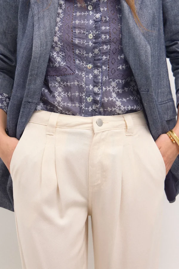 Online Petra. Pantalón fluido lavado Mujer Pantalones