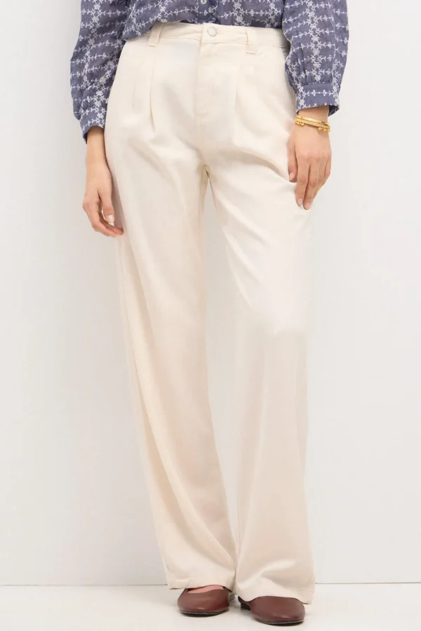 Online Petra. Pantalón fluido lavado Mujer Pantalones