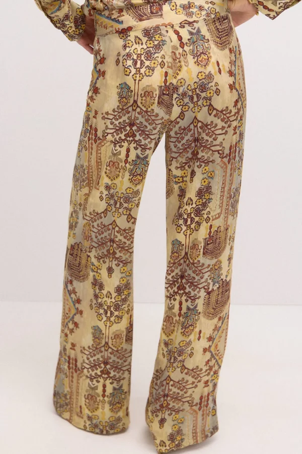 New Prisca. Pantalón amplio estampado Mujer Pantalones