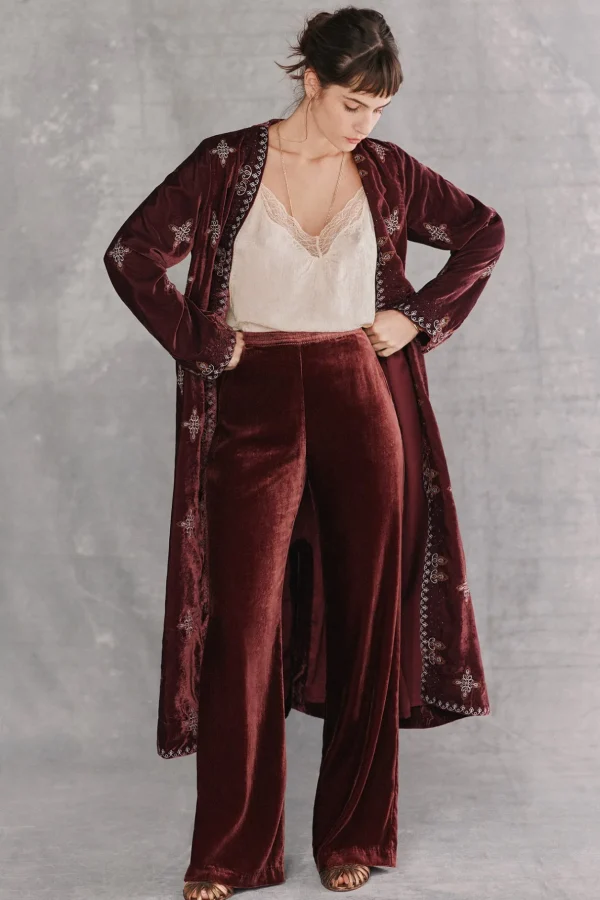 Fashion Prudens. Pantalón amplio de terciopelo Mujer Pantalones