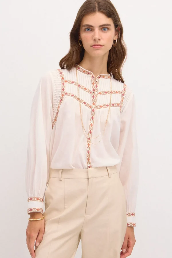Sale Romina. Blusa tiras bordadas. Mujer Blusas Y Camisas