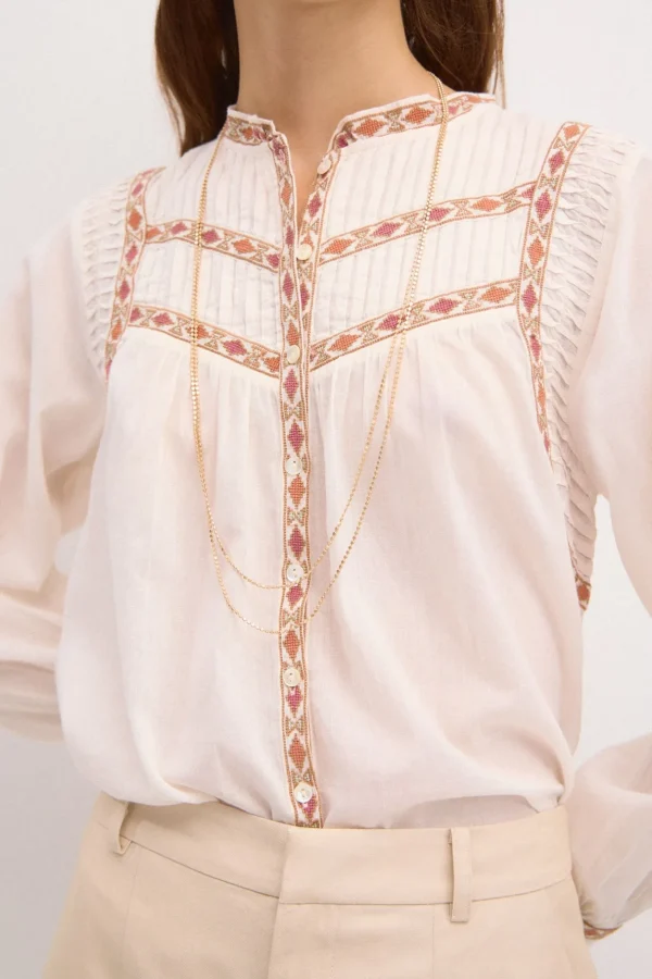 Sale Romina. Blusa tiras bordadas. Mujer Blusas Y Camisas