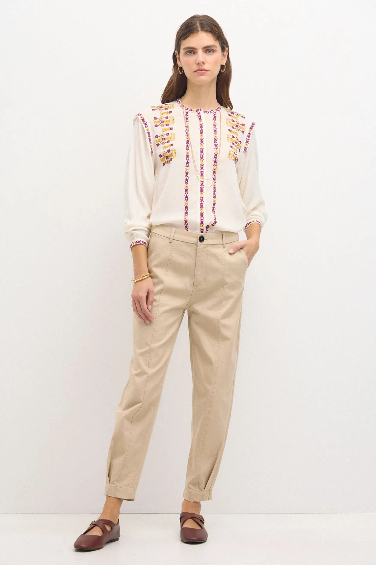 rosana_blusa_bordada_1.webp Clearance Rosana. Blusa bordada. Mujer Blusas Y Camisas