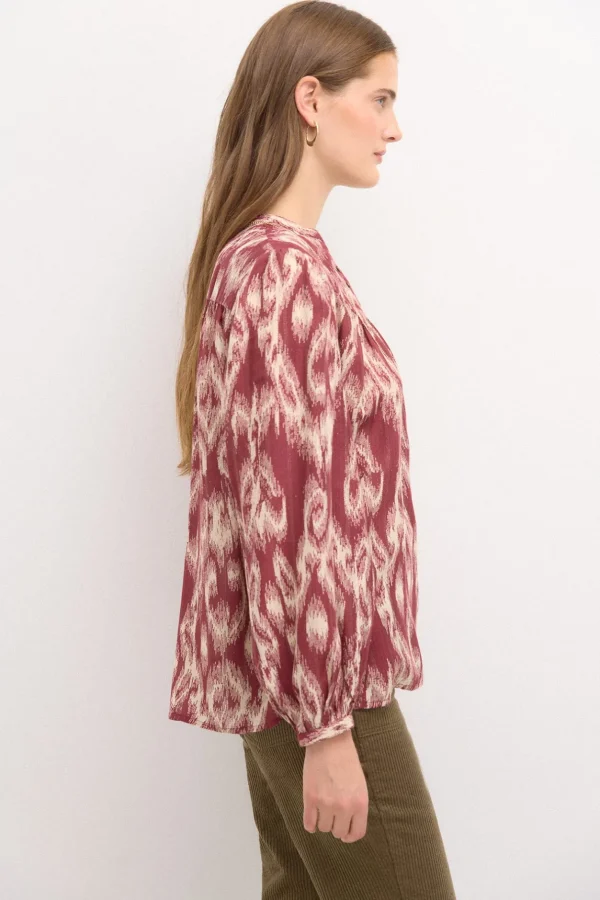 Fashion Rosi. Blusa estampada hilo metalizado. Mujer Blusas Y Camisas
