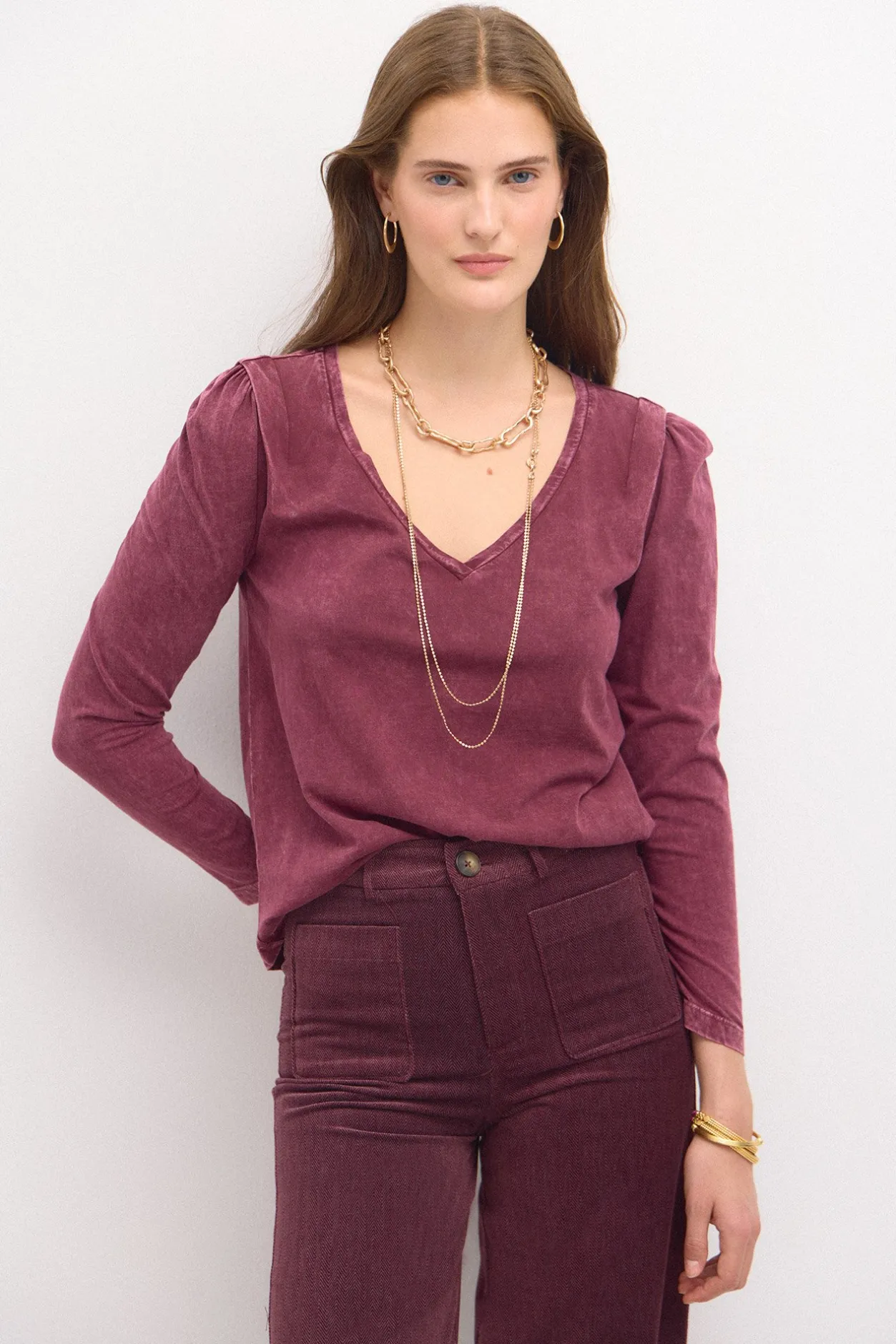 simona_camiseta_de_algodn_1.webp Best Sale Simona. Camiseta de algodón entallada Mujer Camisetas Y Tops
