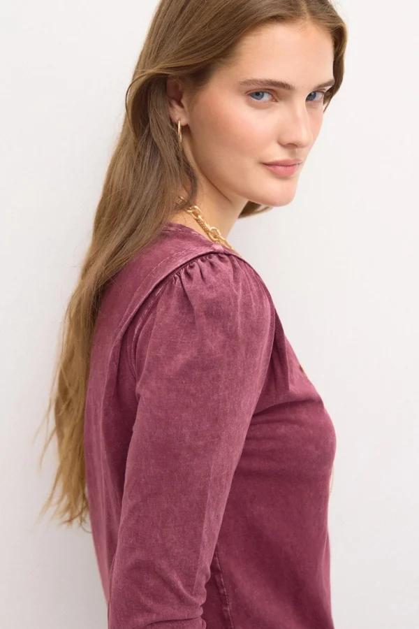 Best Sale Simona. Camiseta de algodón entallada Mujer Camisetas Y Tops