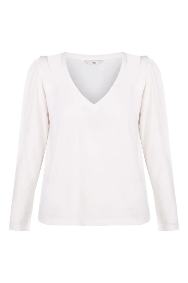 Store Simona. Camiseta de algodón entallada Mujer Camisetas Y Tops