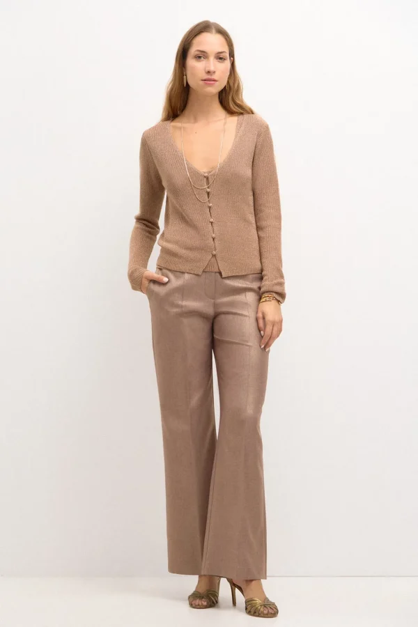 Outlet Taciana. Chaqueta de punto perlado Mujer Jerséis Y Cárdigans