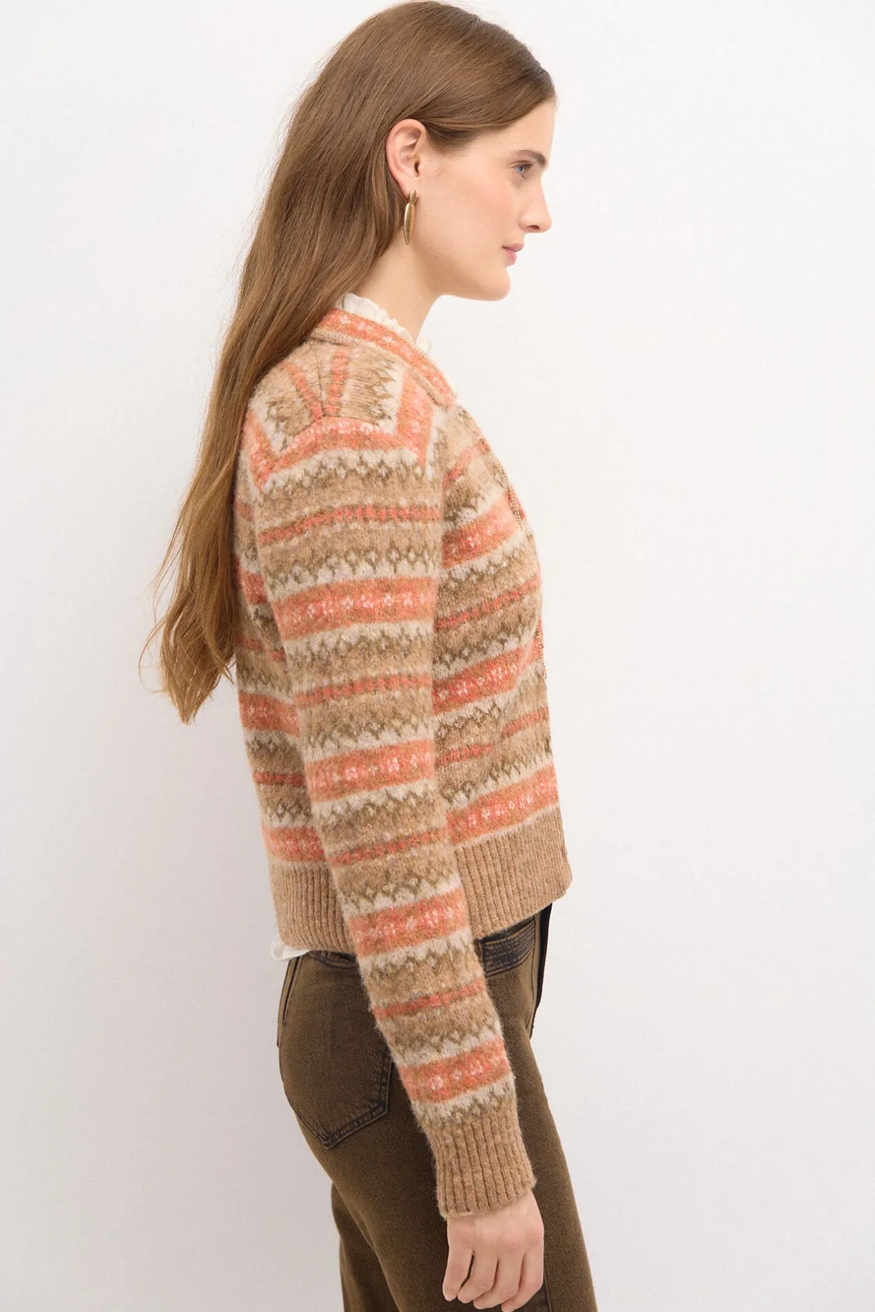 tahirachaqueta_greca_2-1.webp Outlet Tahira.Chaqueta greca Mujer Jerséis Y Cárdigans