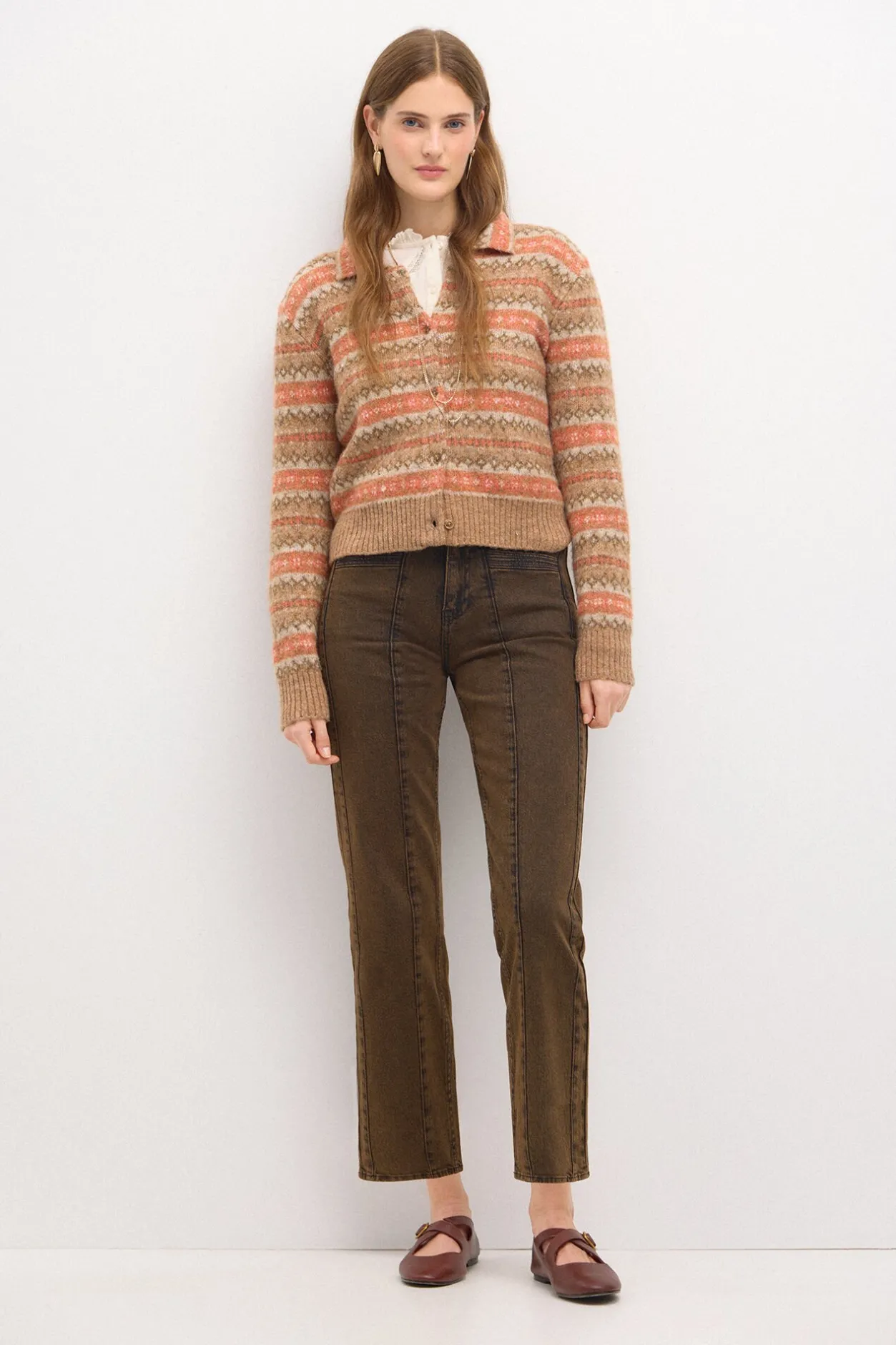 tahirachaqueta_greca_4-1.webp Outlet Tahira.Chaqueta greca Mujer Jerséis Y Cárdigans