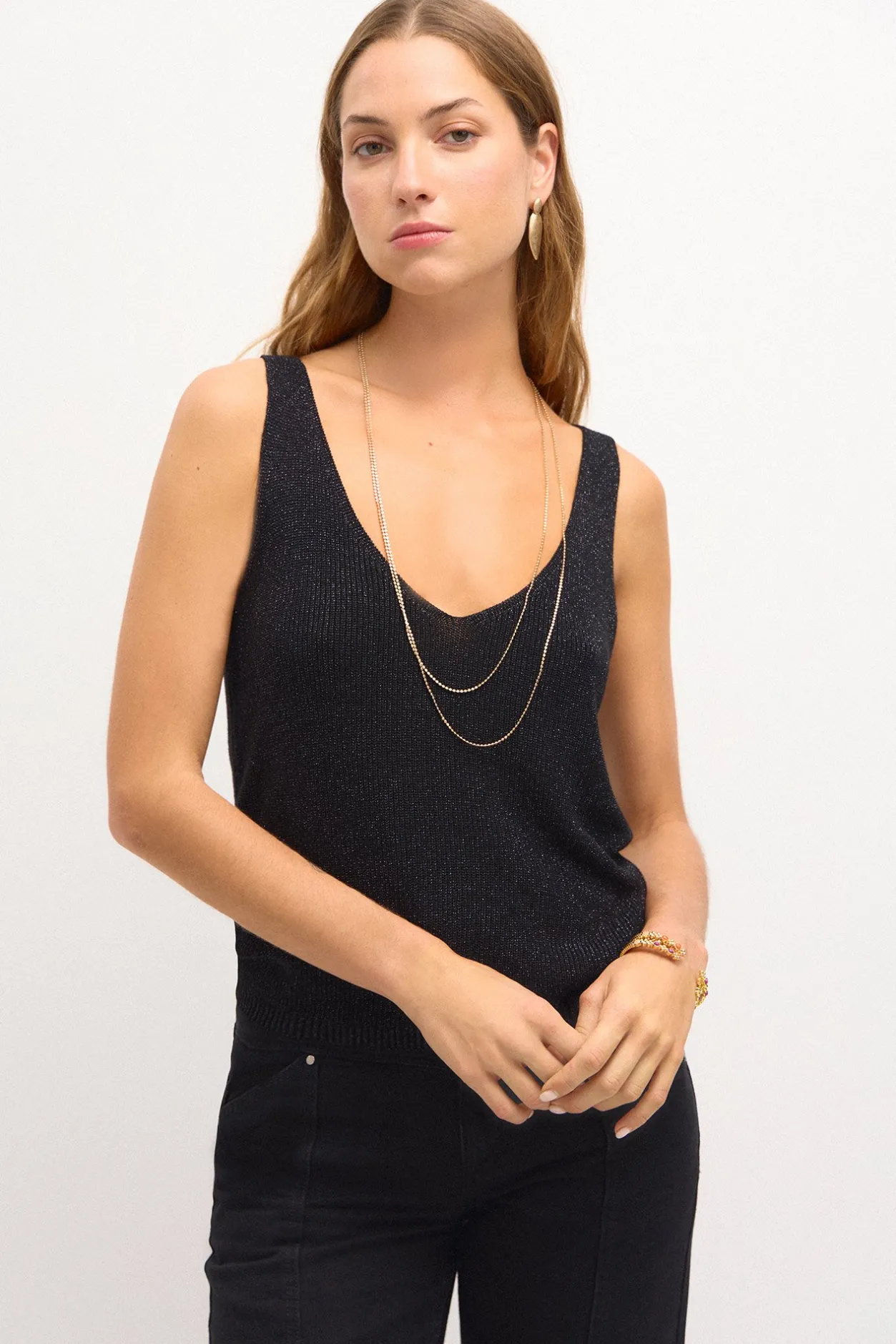 tarian_top_punto_perlado_0.webp Online Tarian. Top punto perlado Mujer Camisetas Y Tops