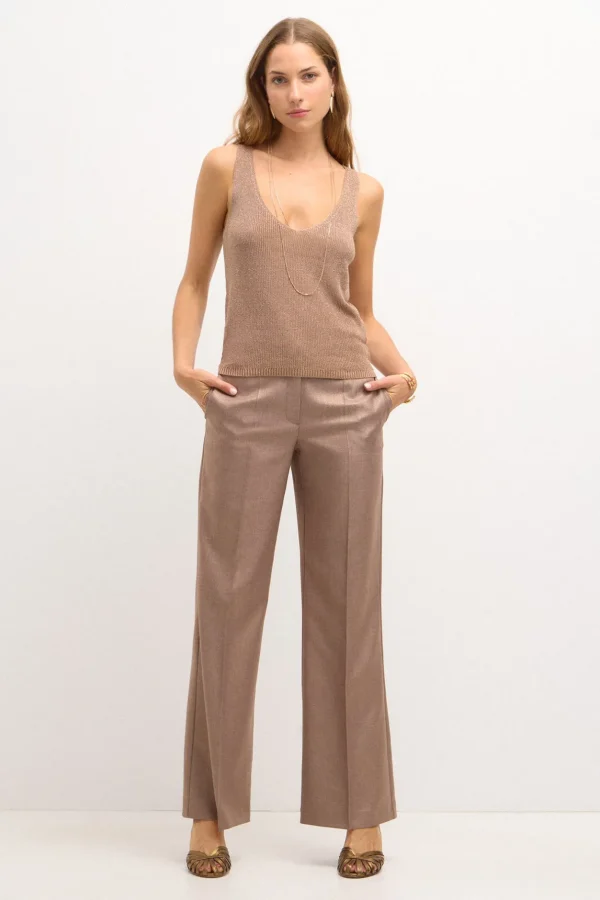 Clearance Tarian. Top punto perlado Mujer Camisetas Y Tops