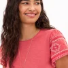 Cheap Taylor. Camiseta de algodón con bordados Mujer Camisetas Y Tops
