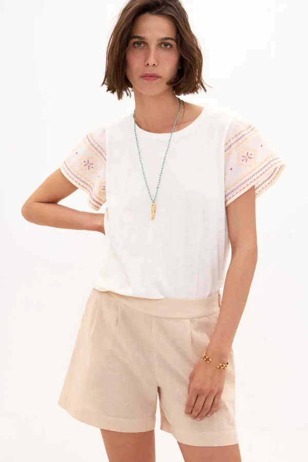 Store Taylor. Camiseta de algodón con bordados Mujer Camisetas Y Tops