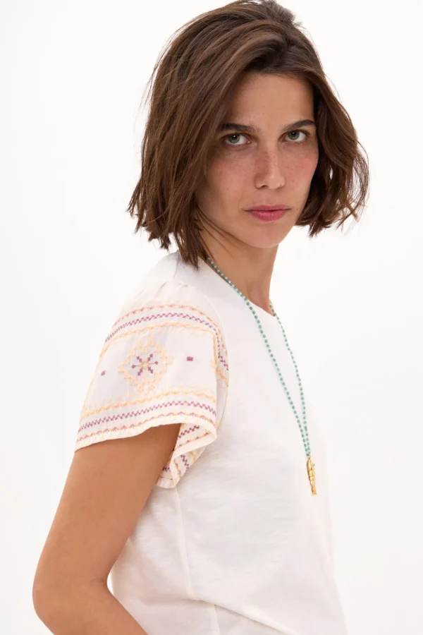 Store Taylor. Camiseta de algodón con bordados Mujer Camisetas Y Tops