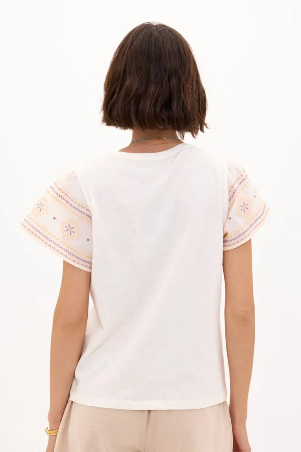 Store Taylor. Camiseta de algodón con bordados Mujer Camisetas Y Tops