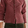 Shop Teófila. Chaqueta de punto bordada Mujer Jerséis Y Cárdigans