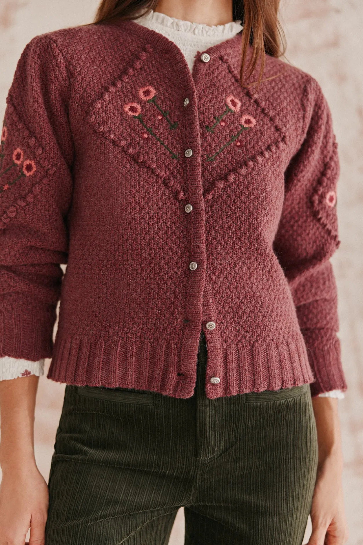 tefila_chaqueta_de_punto__0.webp Shop Teófila. Chaqueta de punto bordada Mujer Jerséis Y Cárdigans
