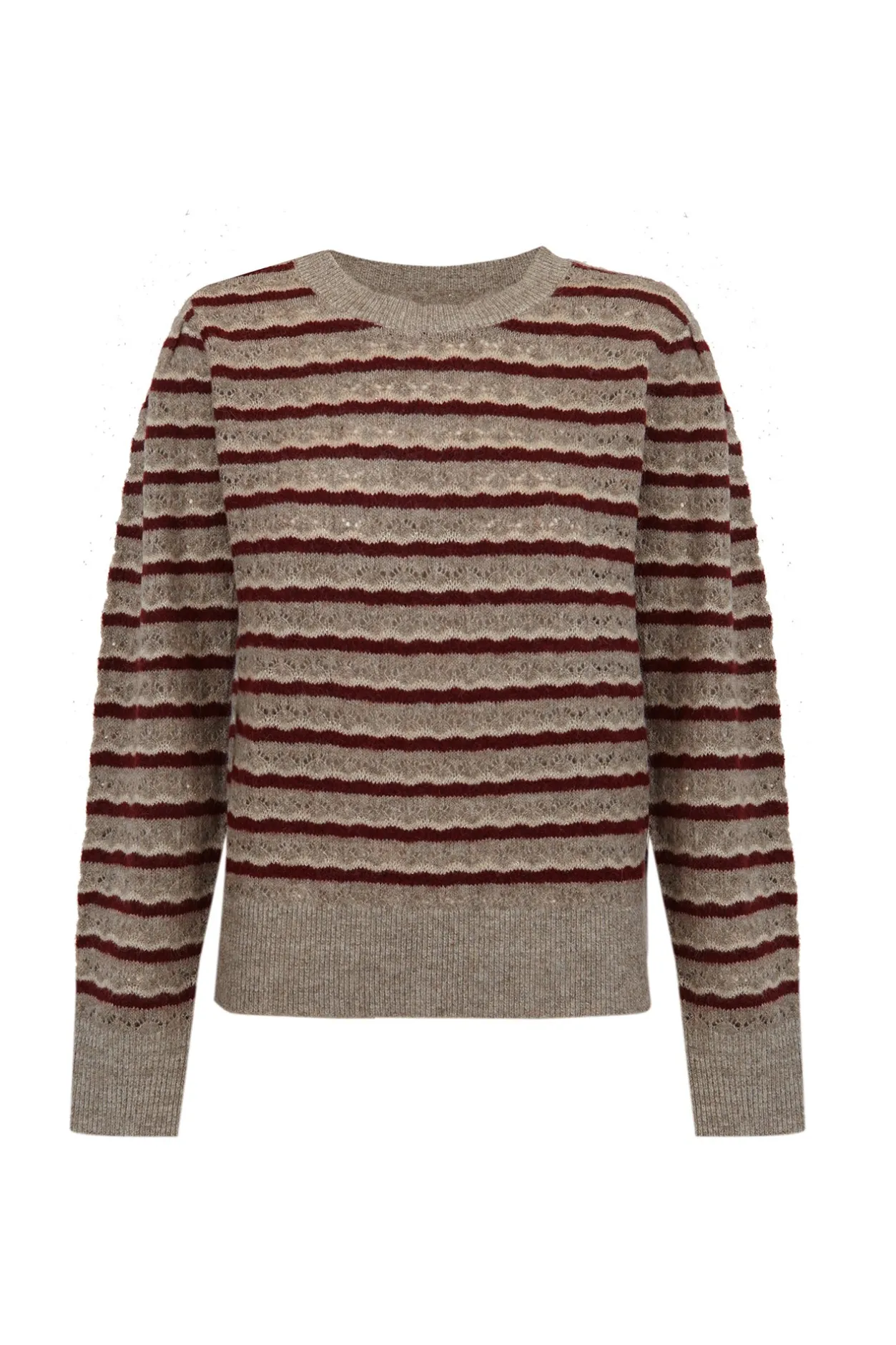 telma_jersey_rayas_calado_4.webp Discount Telma. Jersey rayas calado Mujer Jerséis Y Cárdigans