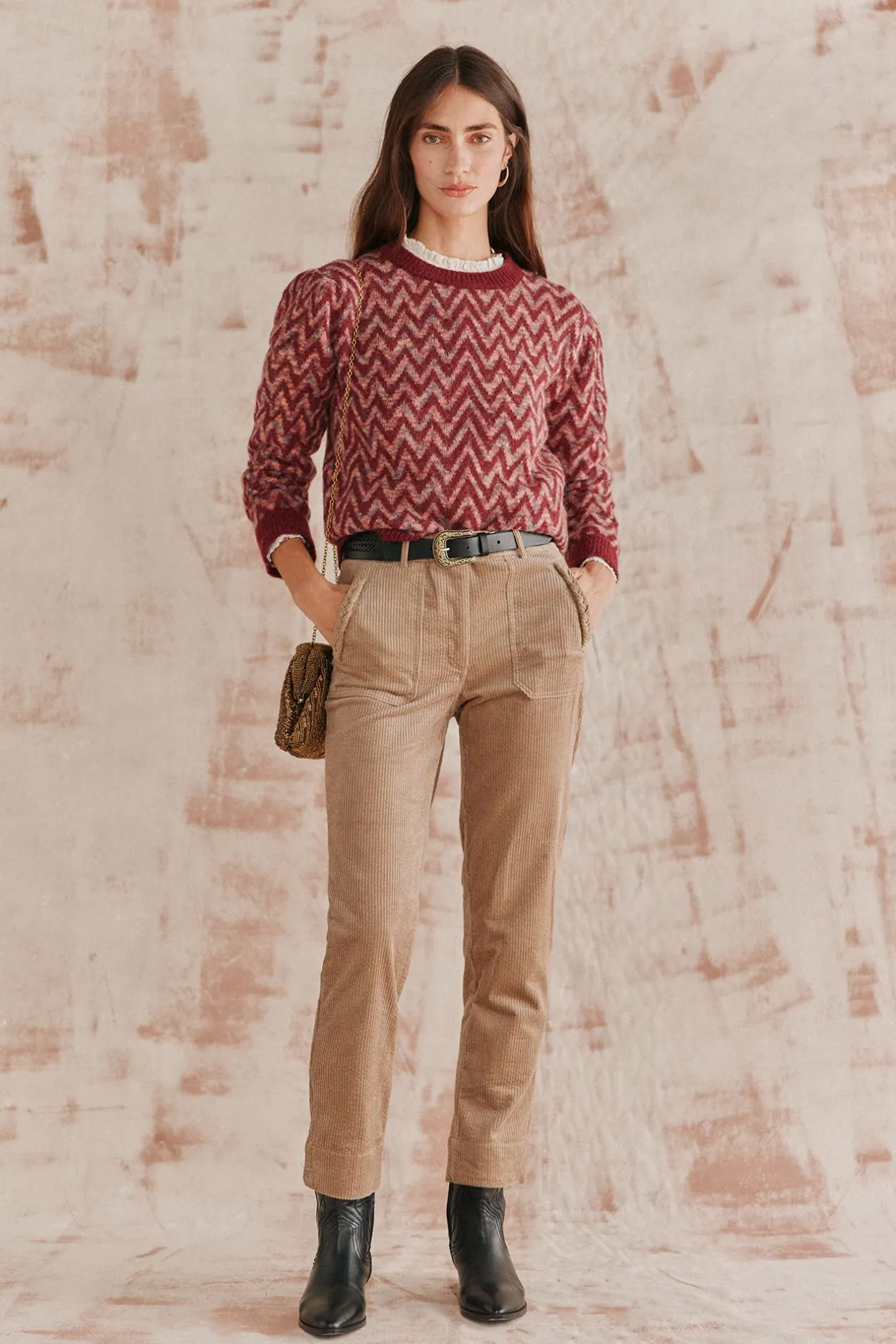 teodosia_jersey_greca_1.webp Best Sale Teodosia. Jersey greca Mujer Jerséis Y Cárdigans