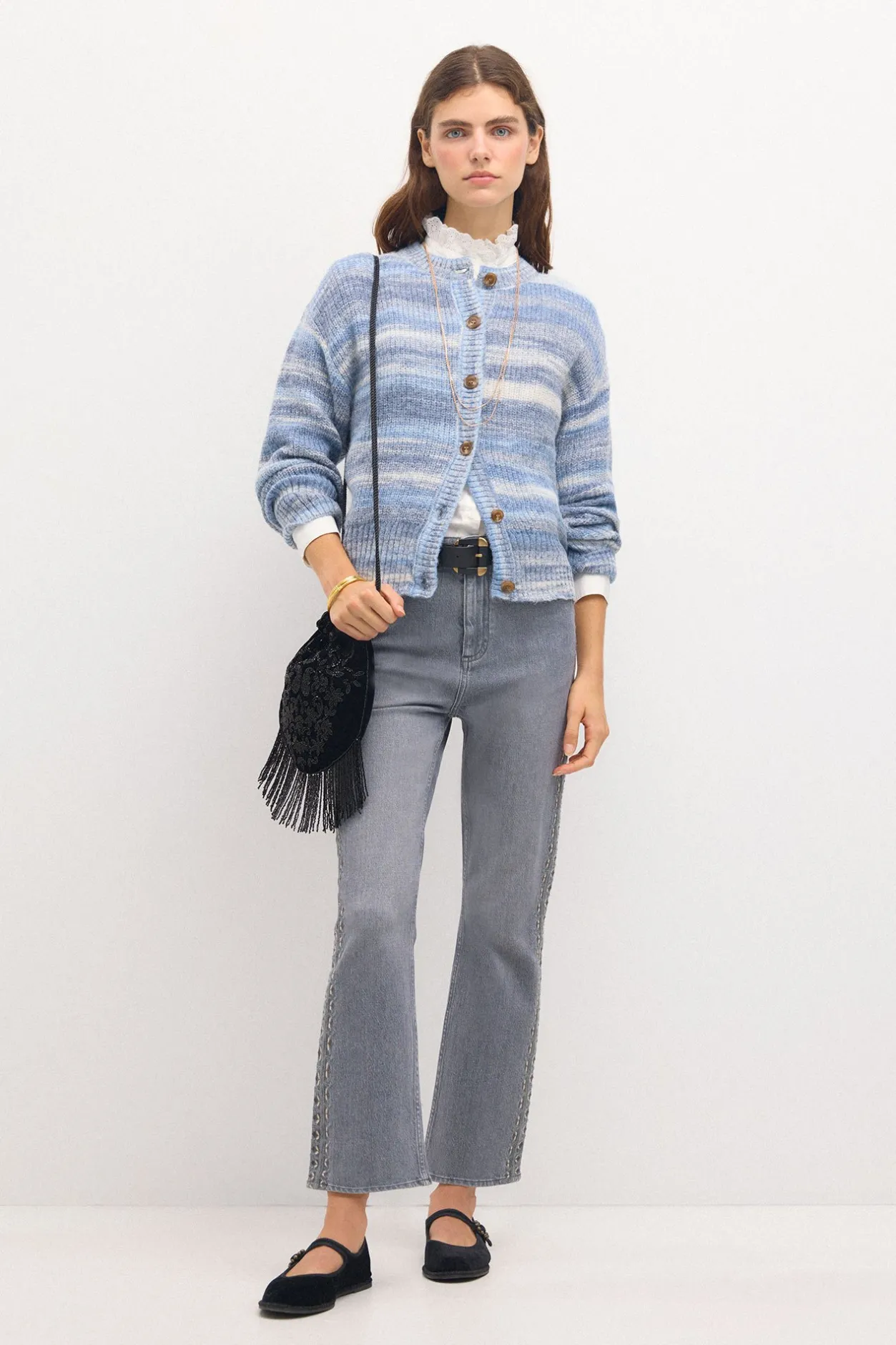 teresa_chaqueta_space_dye_1.webp Discount Teresa. Chaqueta space dye Mujer Jerséis Y Cárdigans