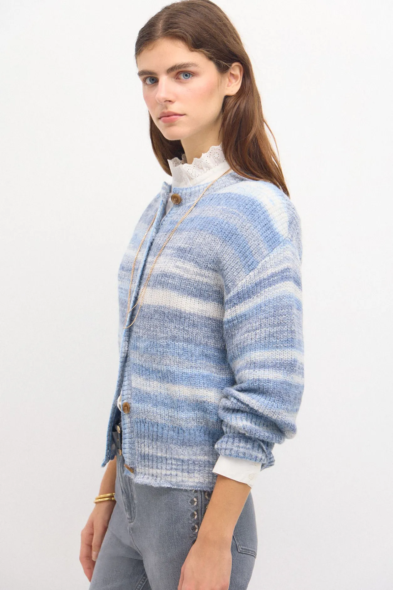 teresa_chaqueta_space_dye_3.webp Discount Teresa. Chaqueta space dye Mujer Jerséis Y Cárdigans