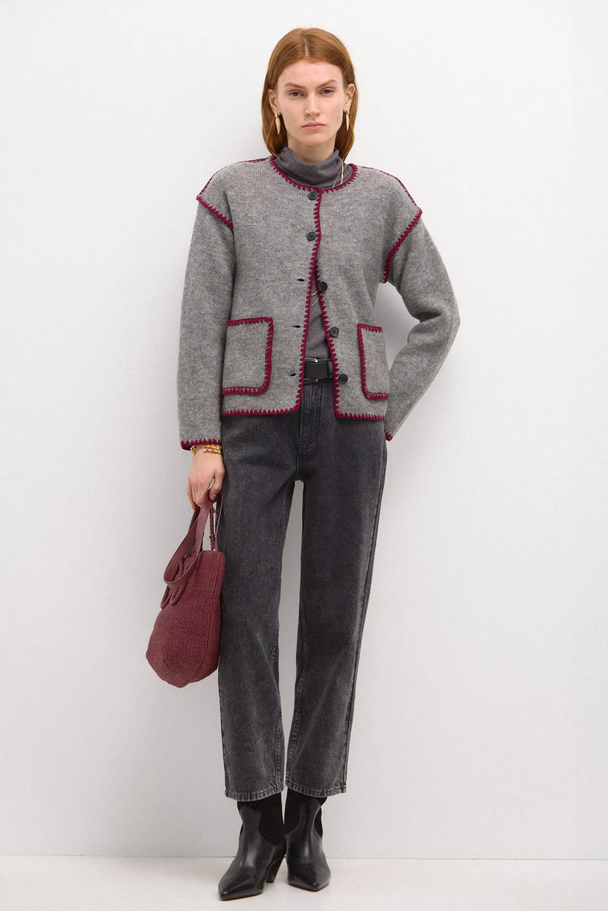 tesira_chaqueta_de_punto__2.webp Online Tesira. Chaqueta de punto bordada Mujer Jerséis Y Cárdigans