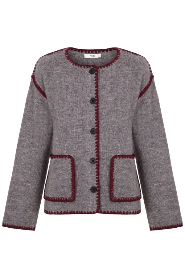 Online Tesira. Chaqueta de punto bordada Mujer Jerséis Y Cárdigans