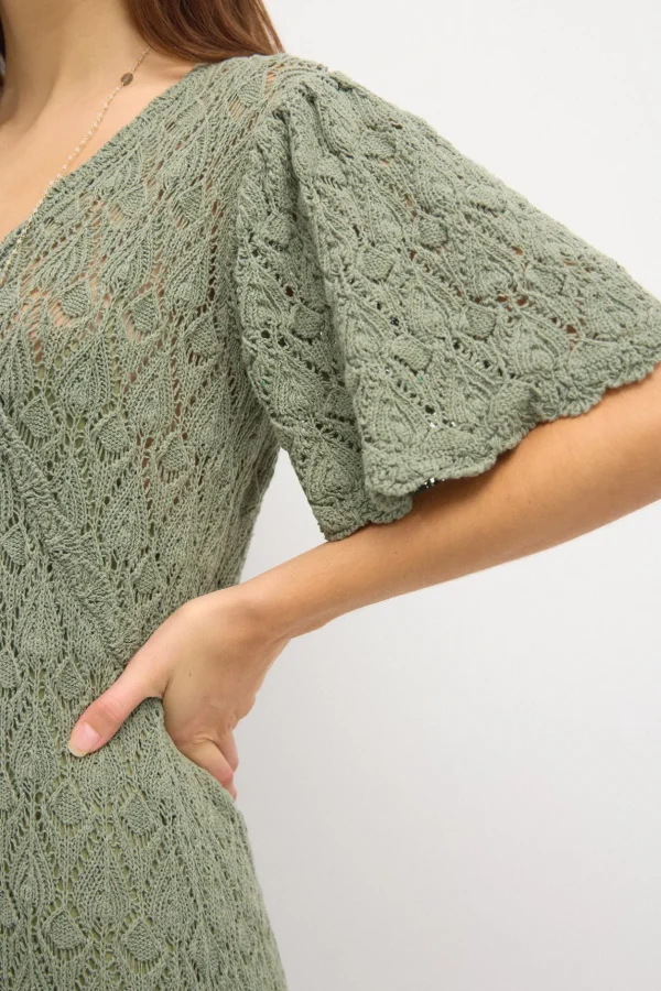 Online Tirsa. Vestido de punto calado Mujer Vestidos Y Monos