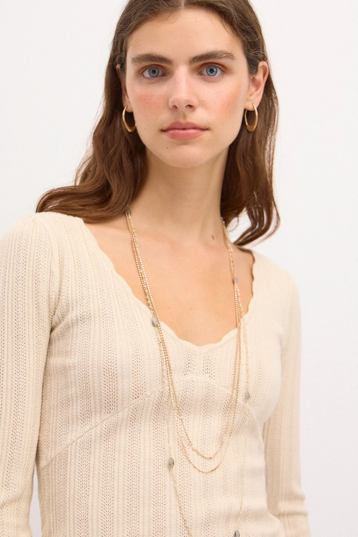 titiana_jersey_escote_pic_2-1.webp Store Titiana. Jersey escote pico Mujer Jerséis Y Cárdigans