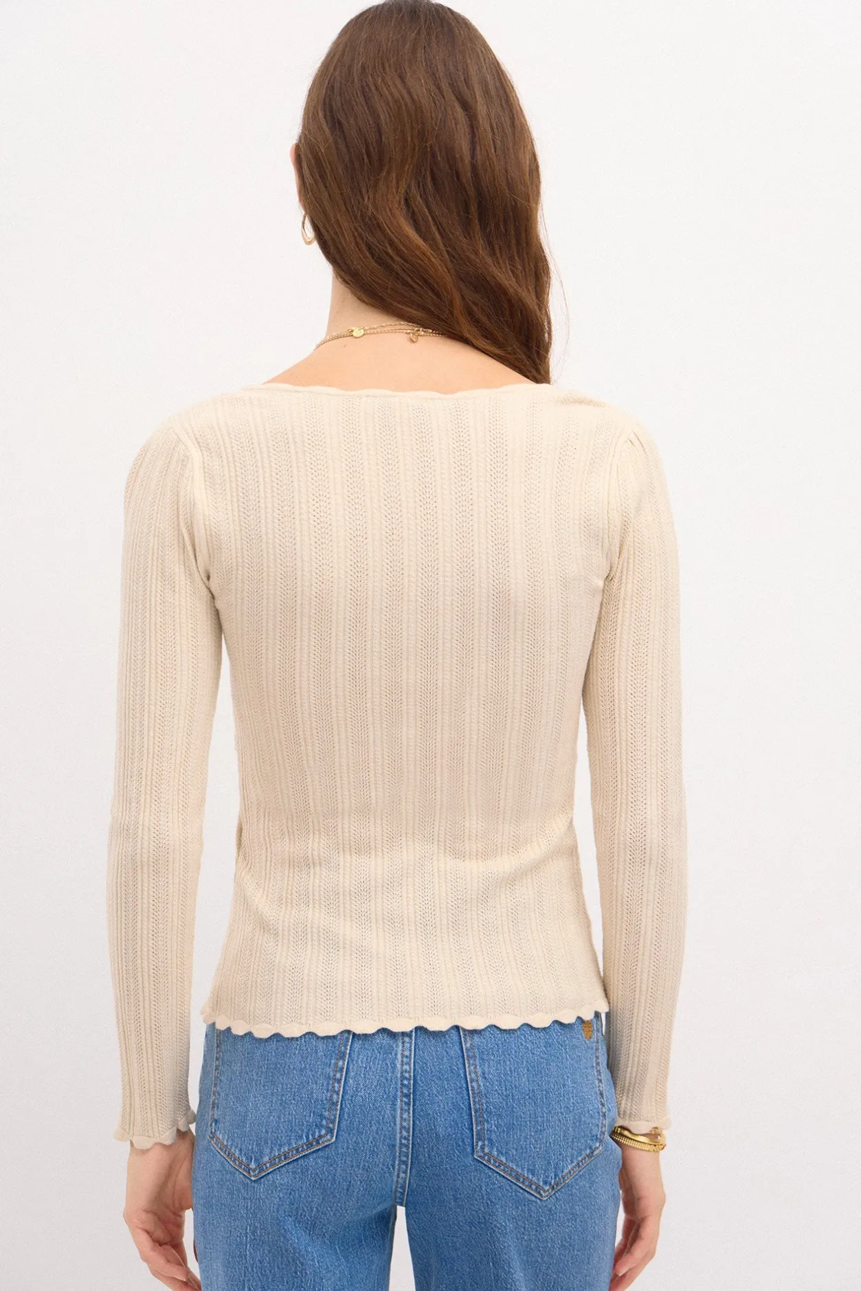 titiana_jersey_escote_pic_3-1.webp Store Titiana. Jersey escote pico Mujer Jerséis Y Cárdigans